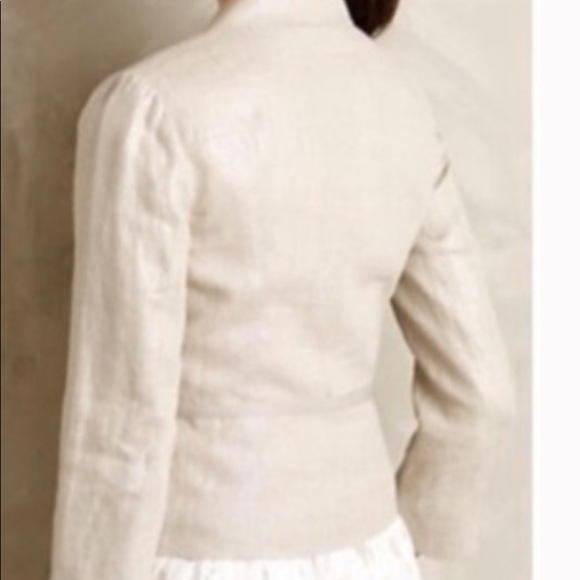 Anthropologie “Cartonnier” metallic linen blazer - Picture 4 of 10